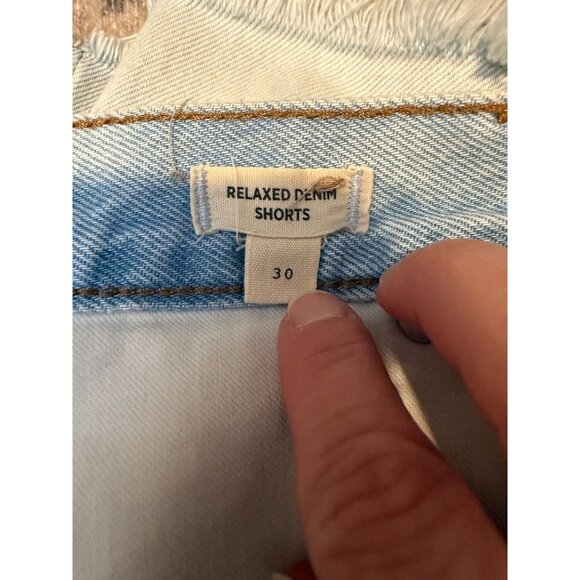 Madewell Women's Relaxed Denim Jean Shorts Size 30 Light Wash High Rise Boho - Picture 4 of 8